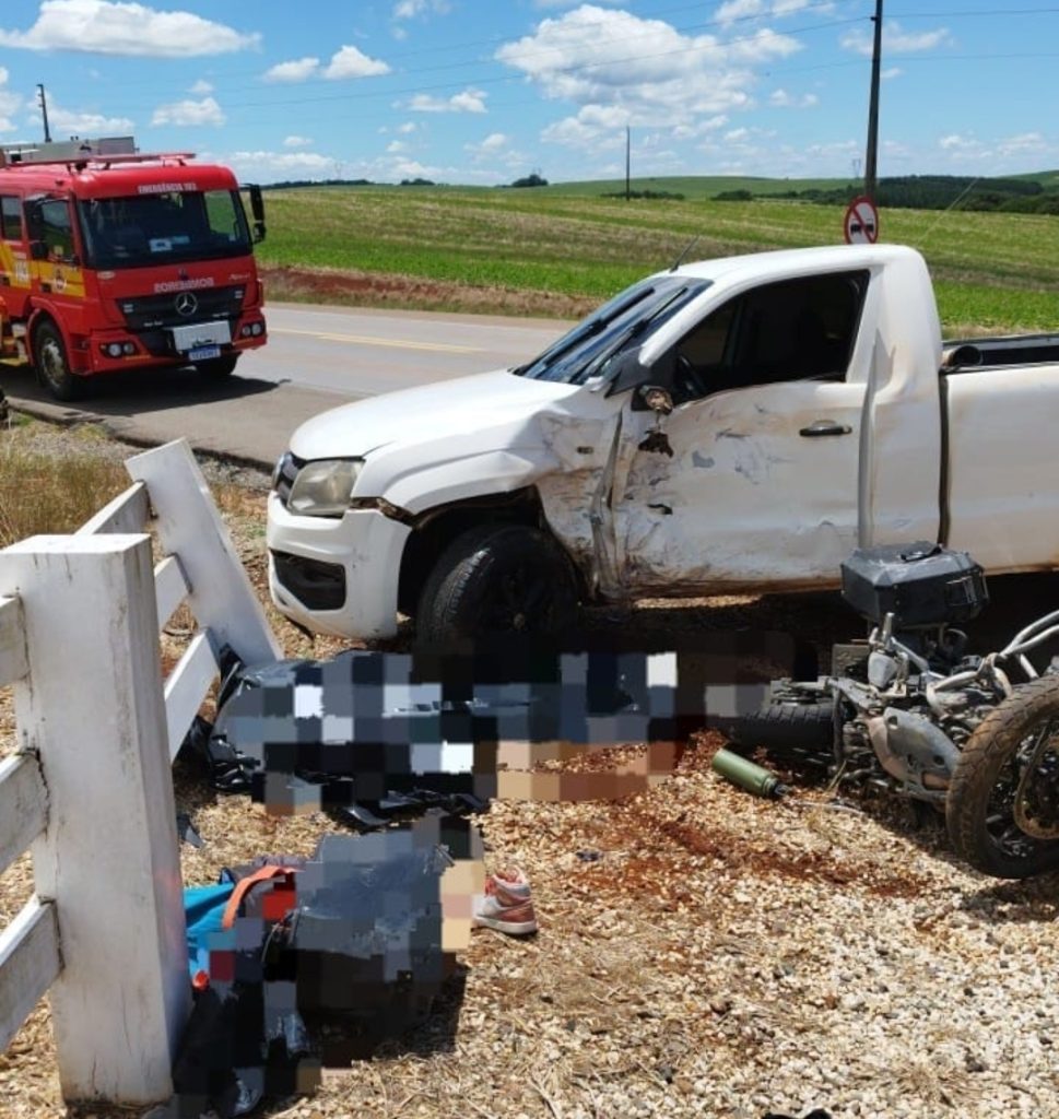 Acidente de trânsito com óbito é atendido pelo Corpo de Bombeiros em Campos Novos